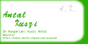 antal kuszi business card